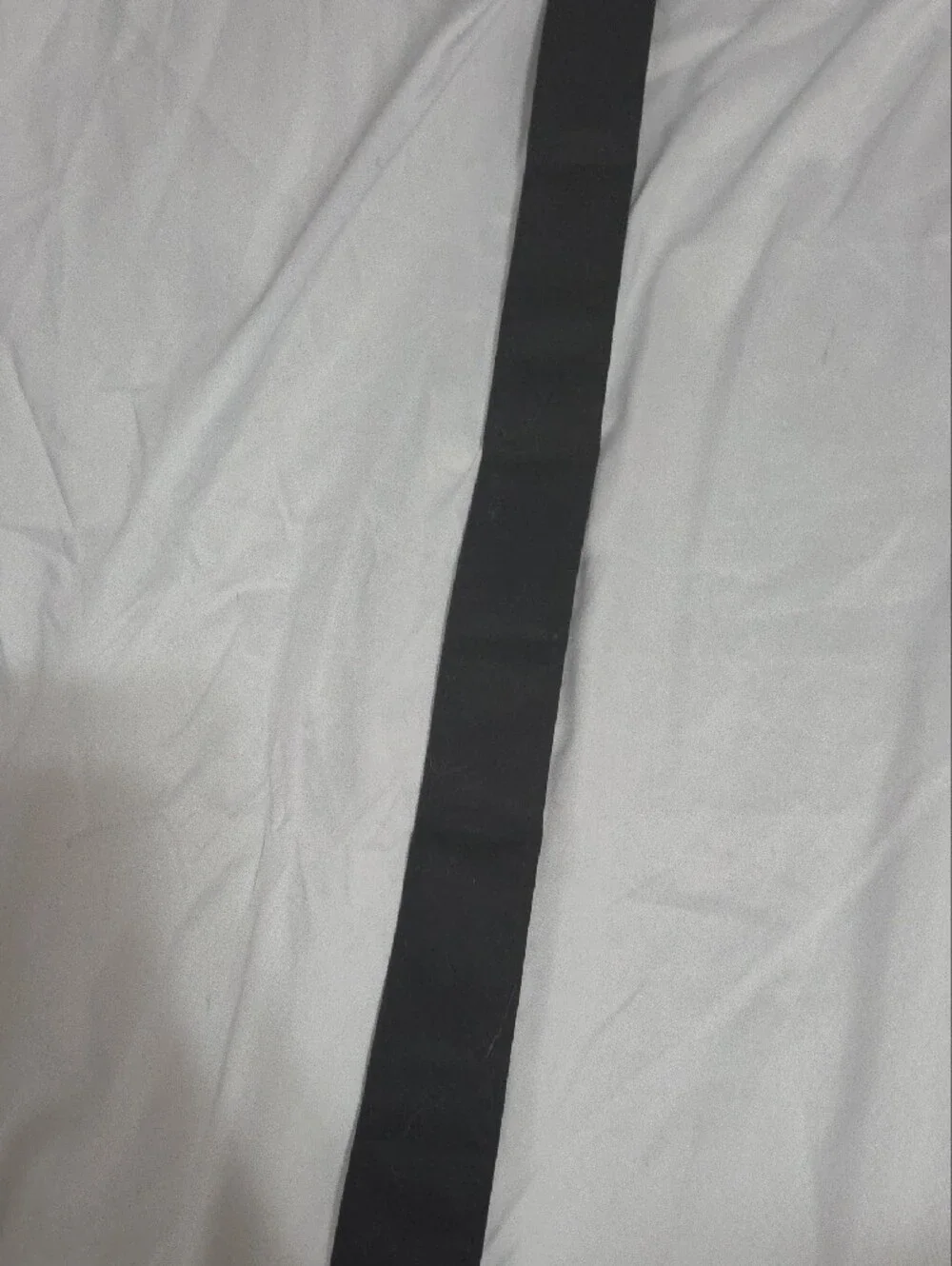 Classic Design Black Fabric Covered Belt, Square Buckle, Size 28-32, Good Cond